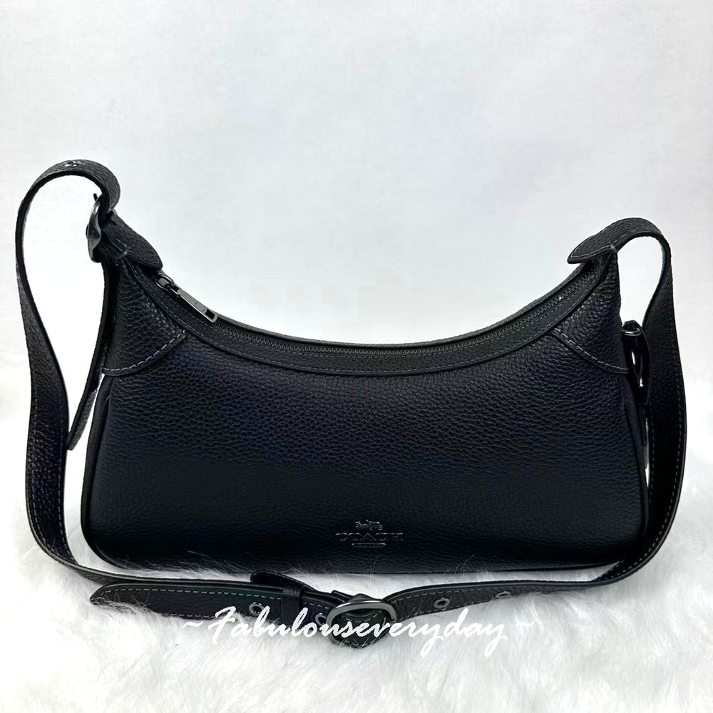 Coach Ella Small Shoulder Bag Crossbody In Leather/Gunmetal/Black CDV36 NWT